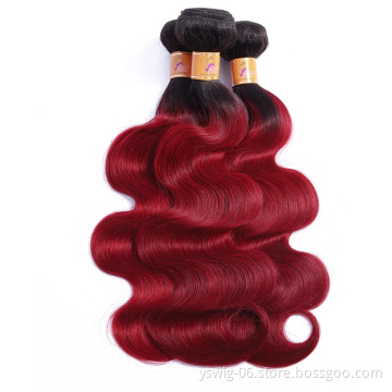 XCCOCO Grade 10A 1b/Burgundy# Body Wave Bulk Ombre Human Hair, Wholesale Human Hair Bundle Virgin Hair Vendor